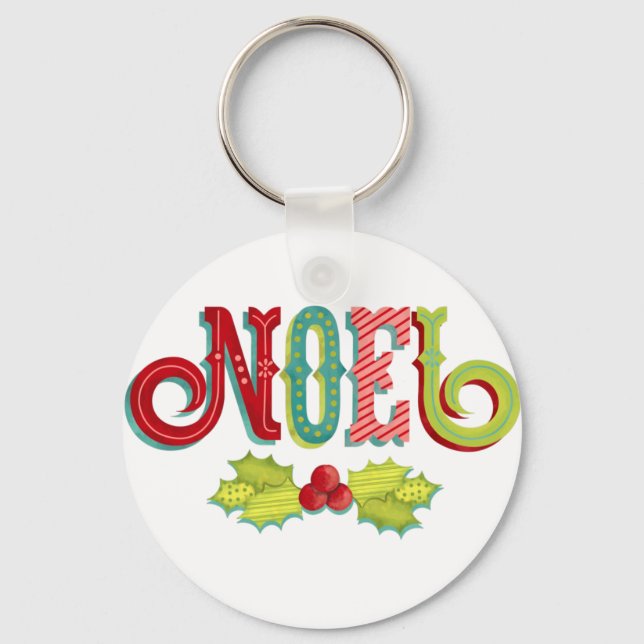 Noel Colourful Christmas Key Ring (Front)