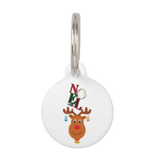 Noel Deer Bells Bauble Rudolf Snowflakes Christmas Pet Tag