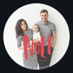 Noel Family Photo Sticker<br><div class="desc">Bring a little excitement and wonder to your holiday packaging this year with speciality stickers and gift wrap from Blush Paper Co.  Our festive stickers feature personalisation like you've never seen before!</div>