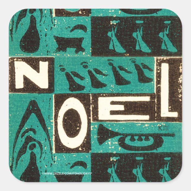 Noel Green Square Sticker (Front)
