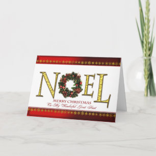 Noel greetings for Great Aunt Holiday Card