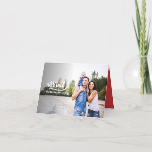 Noel hand drawn script Christmas holiday card