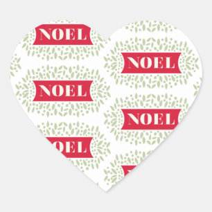 noel heart sticker