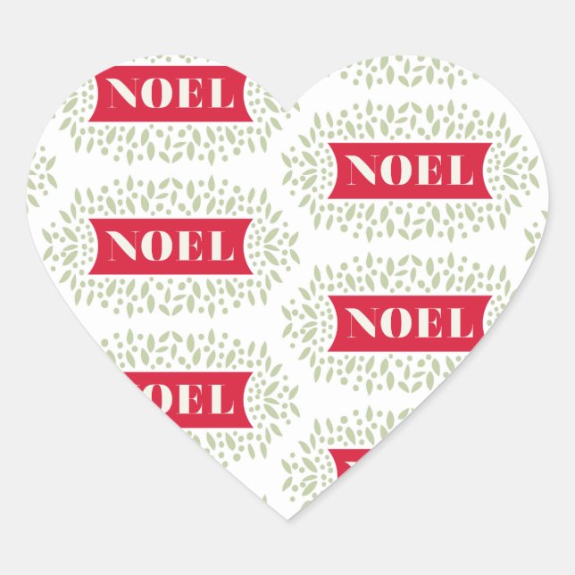 noel heart sticker (Front)