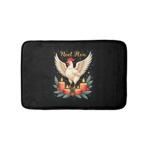 Noel Hen Chicken Bath Mat
