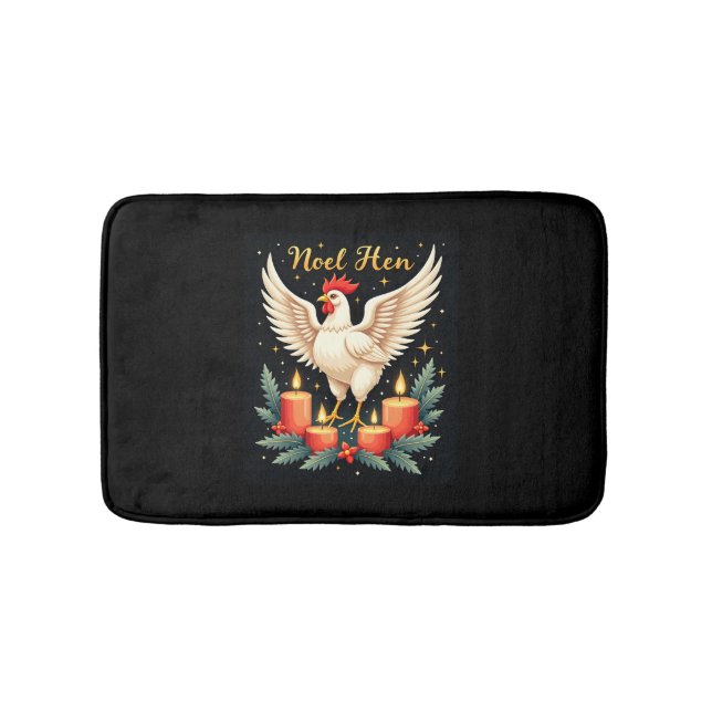 Noel Hen Chicken Bath Mat (Front)