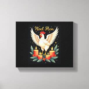 Noel Hen Chicken Canvas Print