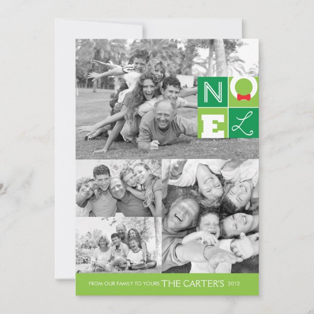 NOEL Holiday 5x7 Flat Card (Front)