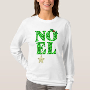 NOEL in a Green Christmas Tree Pattern  T-Shirt