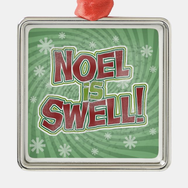 Noel is Swell Metal Tree Decoration (Front)