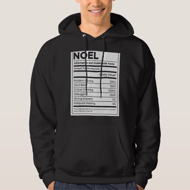 Noel Nutrition Information Problem Solving Hard Wo Hoodie (Front)