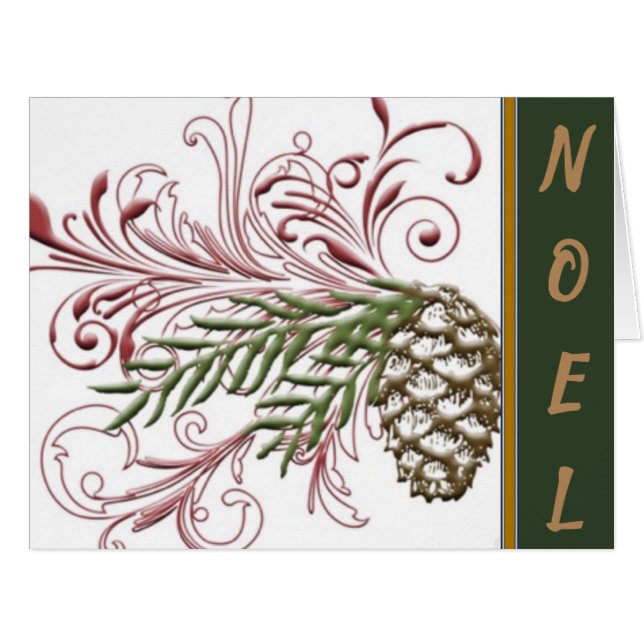 Noel Pinecone Holiday Design (Front Horizontal)