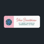 Noel Pink Christmas Ornament Address Label<br><div class="desc">Customise this Noel Pink Christmas Ornament Address Label for invitations,  thank you notes,  or RSVPs.</div>