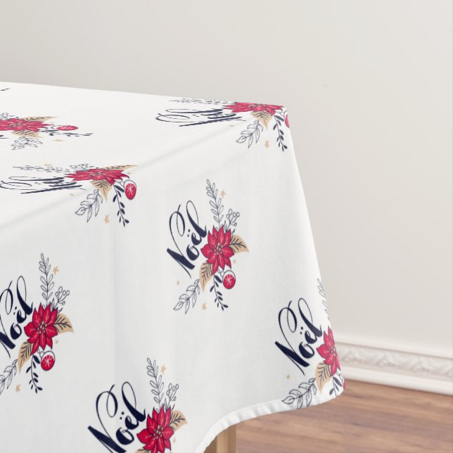 Noel Poinsettia Tablecloth (In Situ)