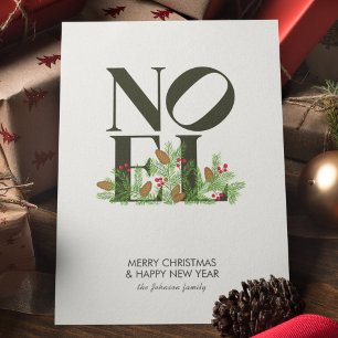 NOEL Pop Letter Art Inspired Christmas Holiday Card