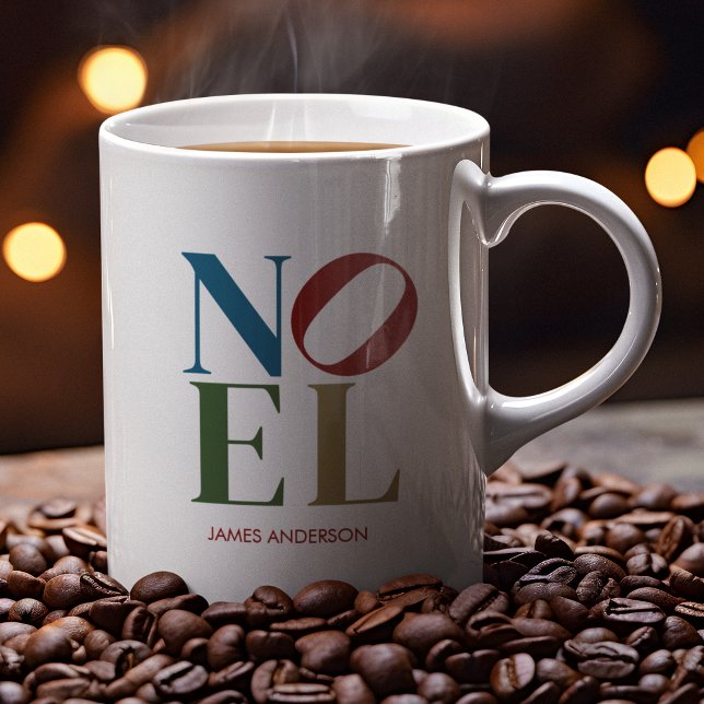 NOEL Pop Letter Art Inspired Holiday Coffee Mug (Creator Uploaded)