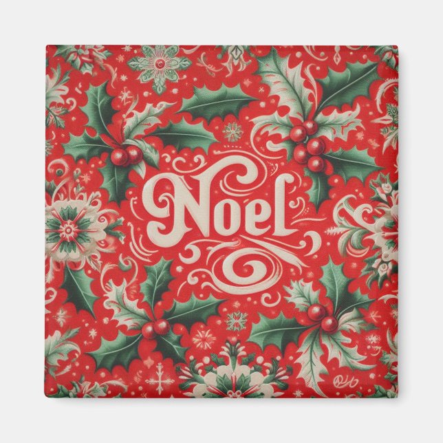 Noel Red & Green  Magnet (Front)