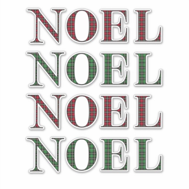 Noel Red & Green Plaid Pattern (Front)