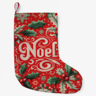 Noel Red & Green Small Christmas Stocking