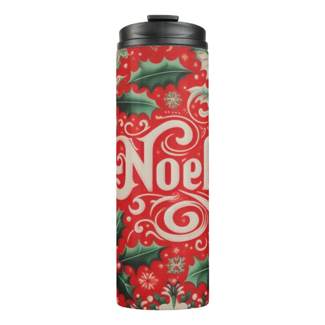 Noel Red & Green  Thermal Tumbler (Front)