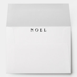 “NOEL” Script Black Elegant Business Personal Envelope