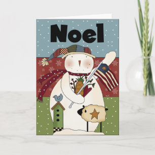 Noel Snowman Card
