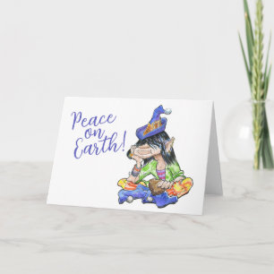 Noel, the Hippie Elf Holiday Card