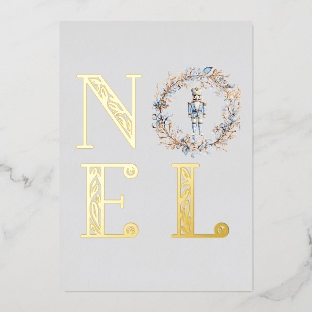 Noel Typography Christmas Nutcracker Ballet Photo (Front)