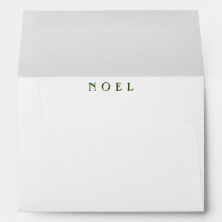 “NOEL” Typography Green Elegant Business Personal Envelope