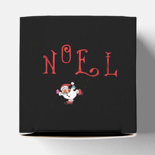 NOEL with Skating Snowman Favour Box (Top)