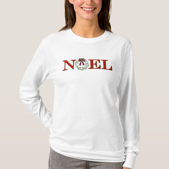 Noel With Wreath T-Shirt (Front)