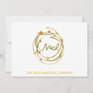 *~* NOEL Wreath Corporate Business  Holiday Card