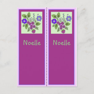 Noelle Personalised Bookmark Postcard