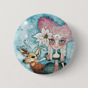 Noelle's Winter Magic 6 Cm Round Badge
