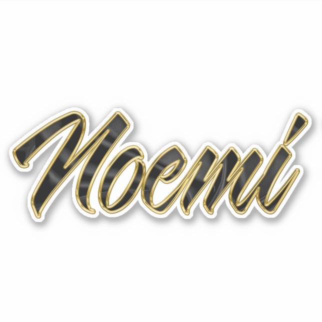 Noemi black gold lettering decal sticker (Front)