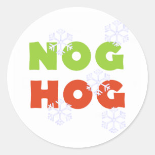 Nog Hog Classic Round Sticker