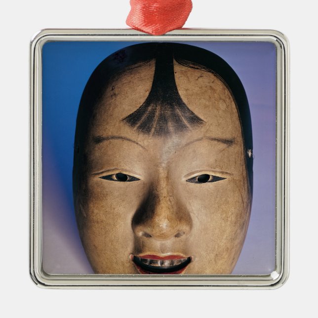 Noh theatre mask of a young boy called metal tree decoration (Front)