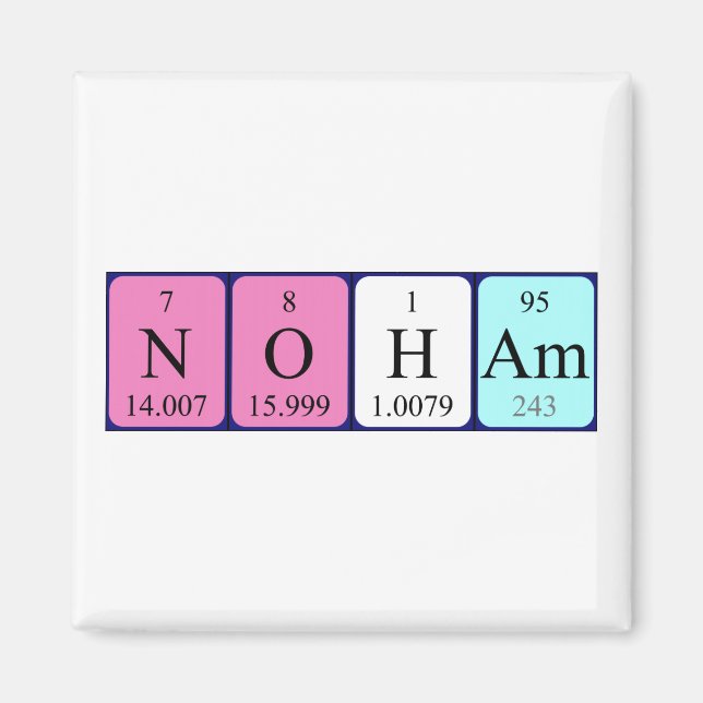 Noham periodic table name magnet (Front)