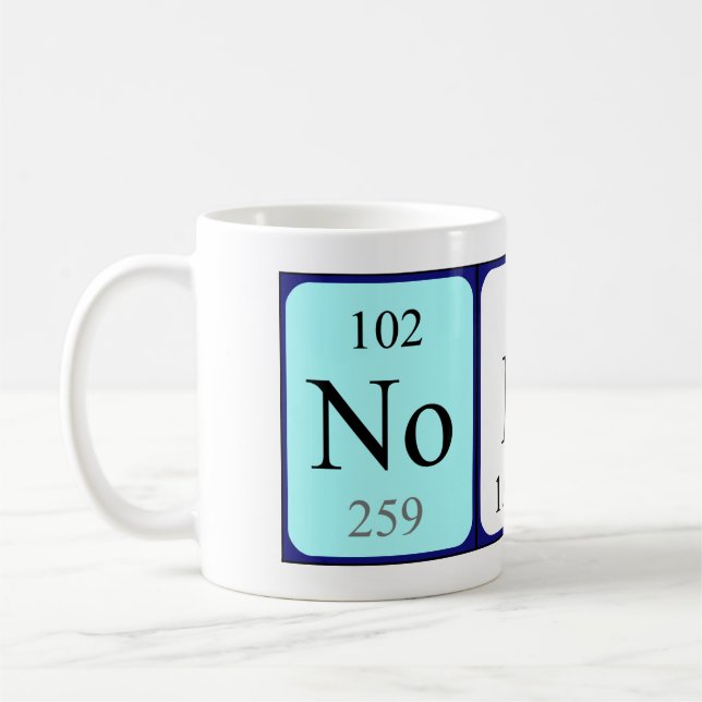 Noham periodic table name mug (Left)
