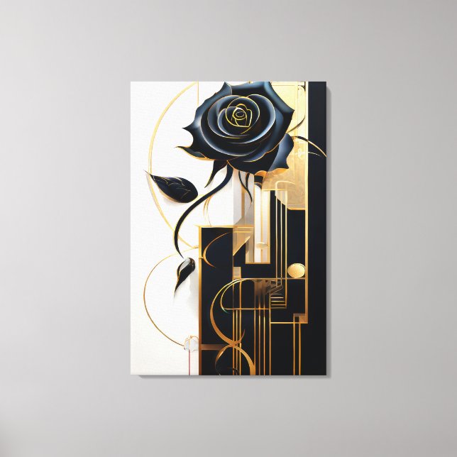 Noir Blossom Canvas Print (Front)