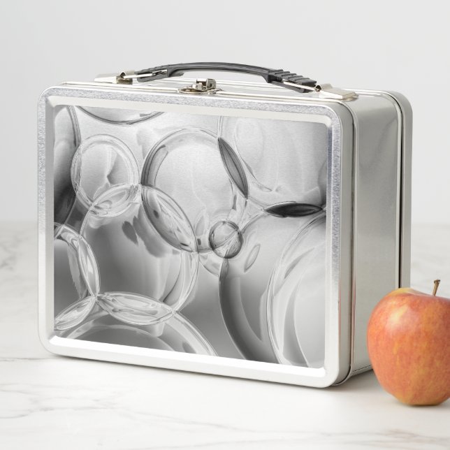 Noir Bubbles Metal Lunch Box (In Situ)