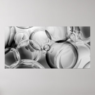 Noir Bubbles Poster