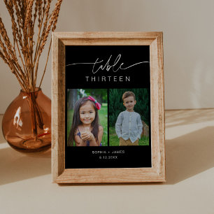 NOIR Childhood Photos Table Number Card 5x7