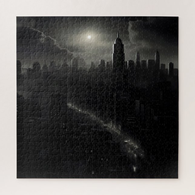 Noir City Cityscape Jigsaw Puzzle (Vertical)