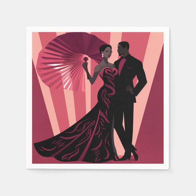 NOIR ELEGANCE-RED #1 NAPKIN (Front)