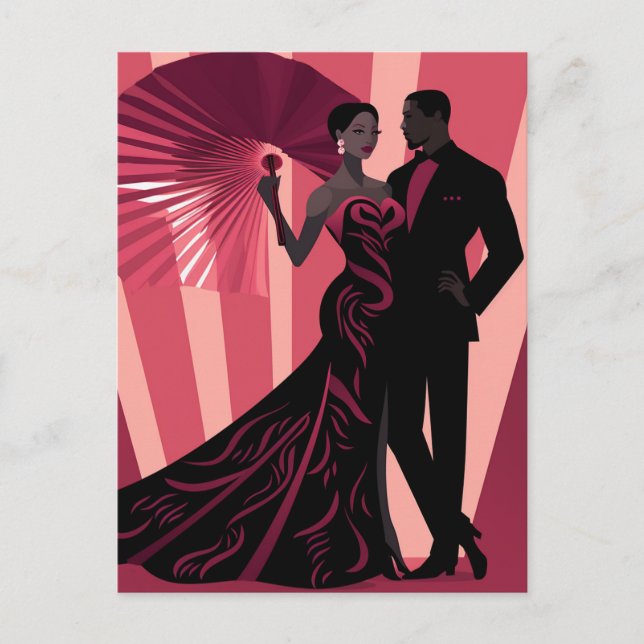 NOIR ELEGANCE-RED #1 POSTCARD (Front)