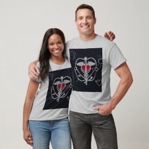  "Noir Elegance: Vintage-Inspired T-Shirt