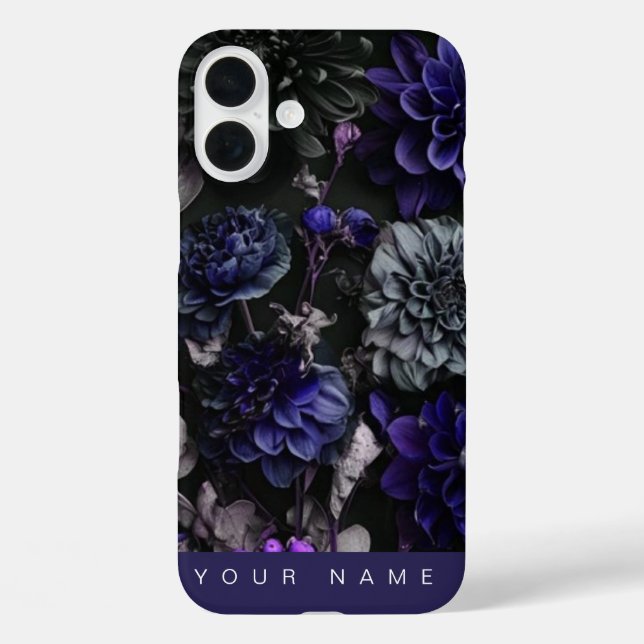Noir Garden Blue Case-Mate iPhone Case (Back)
