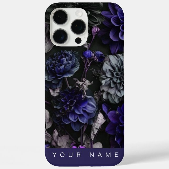 Noir Garden Blue Case-Mate iPhone Case (Back)