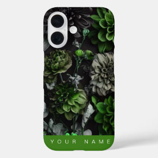Noir Garden Green iPhone 16 Case